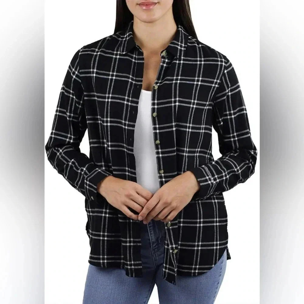 Jachs Girlfriend Women's Super Soft Feel Flannel Shirt Medium size